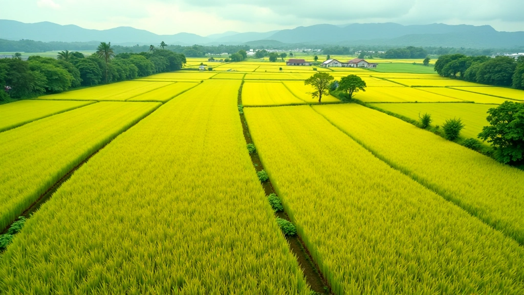 Paddy rice fields